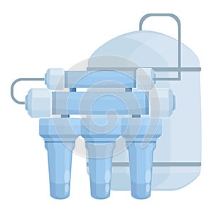 Osmosis chemistry icon cartoon vector. Water system