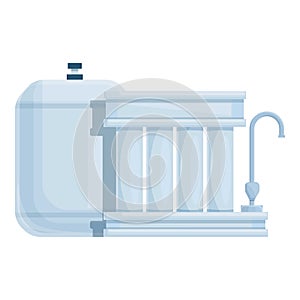 Osmosis cleaning icon cartoon vector. Reverse system