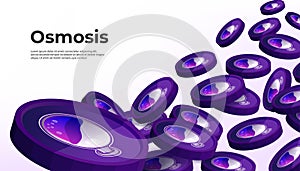 Osmosis OSMO cryptocurrency concept banner background