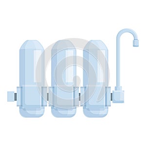Osmosis purify icon cartoon vector. Water system photo