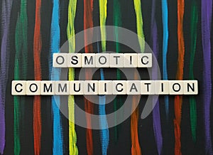 Osmotic communication word on colorful background