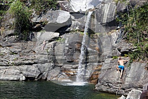 Osogna waterfall Switzerland