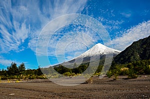 Osorno Volcano viewed from Lago Todos Los Santos, Chile photo