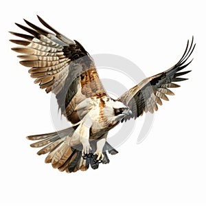 Hyperrealistic Vector Illustration Of Osprey In Flight photo
