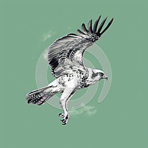 Osprey In Flight: A Stunning Illustration By Florian Nicolle