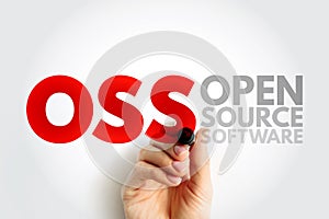 OSS - Open source software is software that is distributed with its source code, making it available for use, modification, and