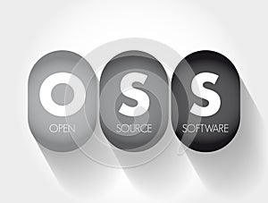 OSS - Open source software is software that is distributed with its source code, making it available for use, modification, and