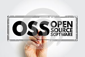 OSS - Open source software is software that is distributed with its source code, making it available for use, modification, and