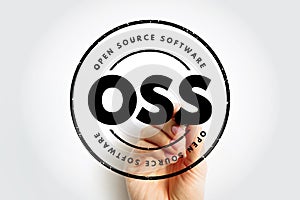 OSS - Open source software is software that is distributed with its source code, making it available for use, modification, and