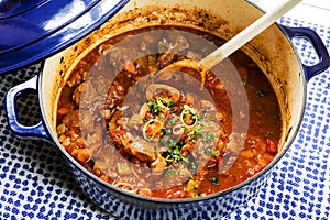 Osso Buco Veal Shanks in Casserole dish