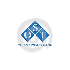 OST letter logo design on white background. OST creative initials letter logo concept. OST letter design