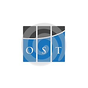 OST letter logo design on WHITE background. OST creative initials letter logo concept. OST letter design.OST letter logo design on