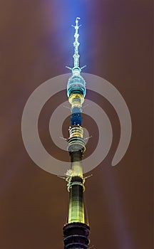 Ostankino Tower in Moscow, the tallest free-standing structure in Europe