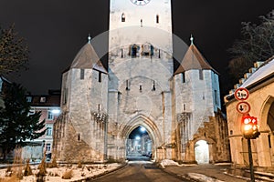 Ostentor town gate in Regensburg, Germany