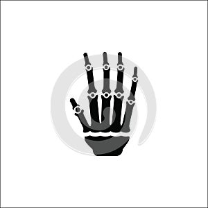 Osteology Icon. Hand Skeleton Icon.