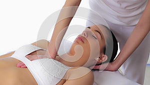 Osteopathic female torso massage