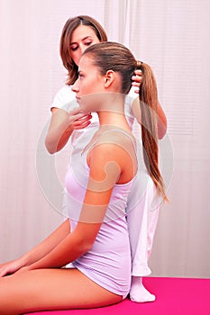 Osteopathic technical evaluation for cervical spine photo