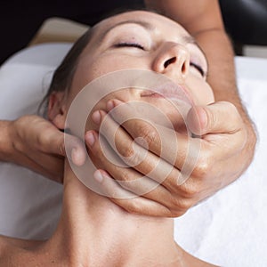 Osteopathy with cervical manipulation photo