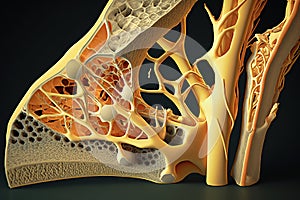 osteoporosis bone micro structure created by generative AI