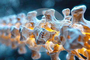 Osteoporosis Bone Structure Microscopic View.