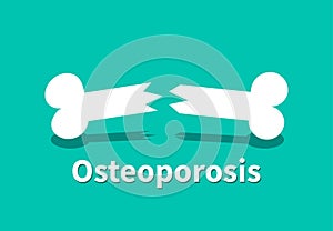 Osteoporosis, Broken bone in vector design