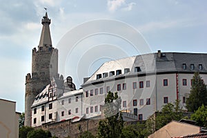 Osterburg Castle, a castle located conspicuously on a hill in the middle of the town of Weida in the county of Greiz in the German