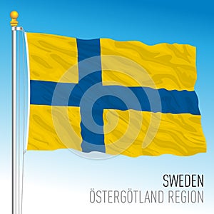 Ostergotland regional flag, Kingdom of Sweden