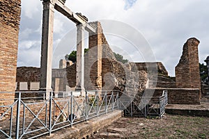 ostia antica port on the Tiber in Rome. Roman Archeology site