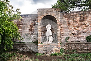 ostia antica port on the Tiber in Rome. Roman Archeology site