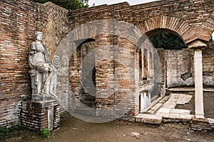 ostia antica port on the Tiber in Rome. Roman Archeology site