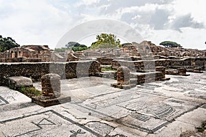 ostia antica port on the Tiber in Rome. Roman Archeology site