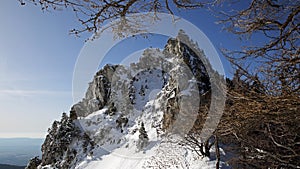 Ostra mountain in winter, Velka Fatra national park, Slovakia photo