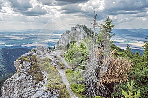 Ostra peak in Big Fatra and Turiec basin, Slovakia