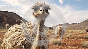 Captivating Documentary Photos: Ostrich Feeding Behavior In The Wild photo