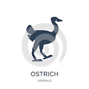 ostrich icon in trendy design style. ostrich icon isolated on white background. ostrich vector icon simple and modern flat symbol photo