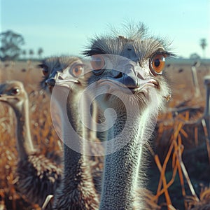 Ostrich looking at the camera