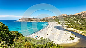 Ostriconi beach in Balagne region of Corsica