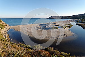 Ostriconi beach in Corsica island