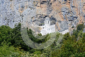 Ostrog monastery. View of the upper monastery Ostrog