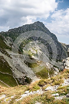 Ostry Rohac peak from Ziarske sedlo in Western Tatras mountains in Slovakia
