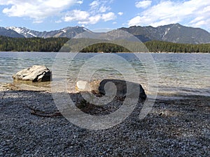 Ostsee, mountains, lake, forest, snow