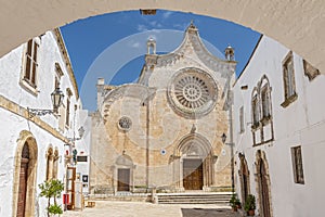 Ostuni Cathedral Basilica of Santa Maria Assunta, roman catholic cathedral in Ostuni, province of Brindisi, Apulia, Italy