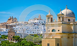 Scenic summer view in Ostuni, province of Brindisi, Apulia, Italy. photo