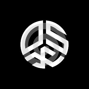 OSX letter logo design on black background. OSX creative initials letter logo concept. OSX letter design photo
