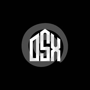 OSX letter logo design on BLACK background. OSX creative initials letter logo concept. OSX letter design photo