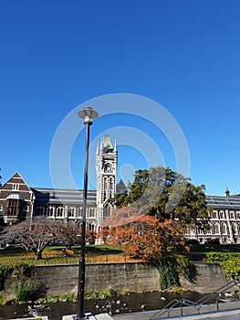 Otago University Clocktower on Sunny Day