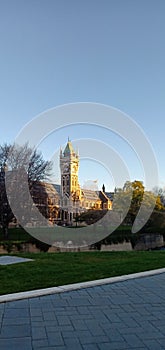 Otago University Clocktower at Sunset