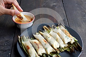 Otak-Otak is an Indonesian snack.