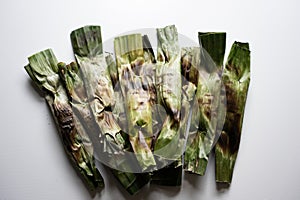 Otak-otak - Traditional food from Indonesia is a kind of snack - grilled fish cakes wrapped with banana leaf