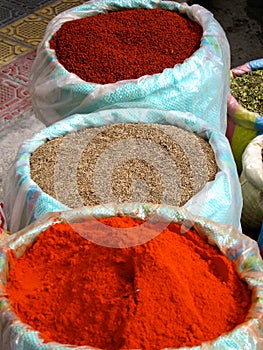 Otavalo Market Spices in Ecuador photo